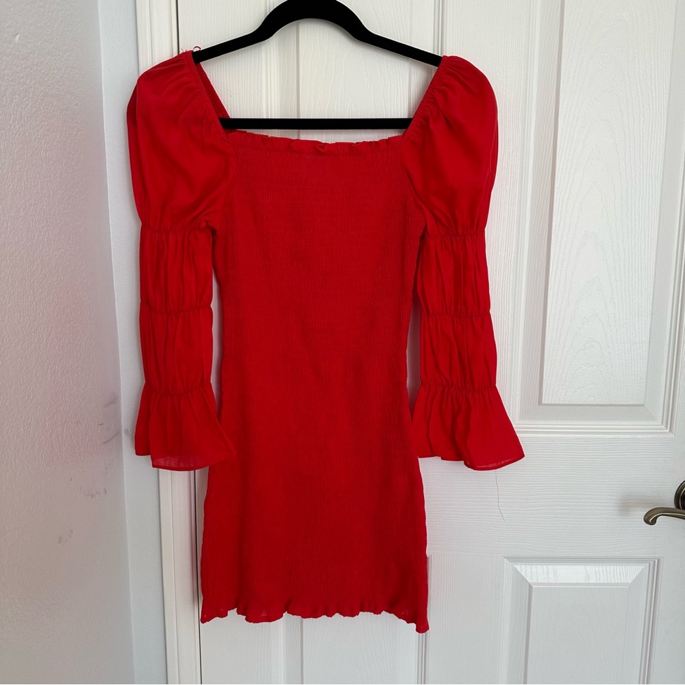 Red summer dress